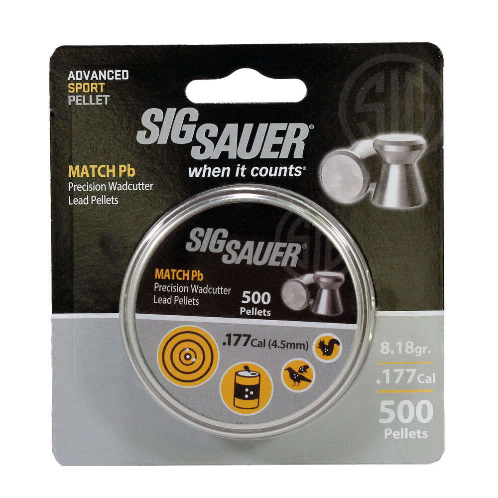 Airguns Sig Sauer Lead SIG AIRAMMOMATCHPB177500   MATCH .177 PELLET 500CT • Model: Lead